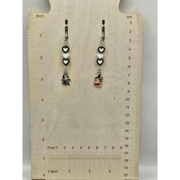 Bluey Cartoon Halloween Earrings Kids Dog Bingo Witch Jewelry Handmade - Picture 3 of 5